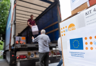 UNFPA, за підтримки Європейського Союзу, доставляє допомогу перинатальним центрам і пологовим відділенням. © UNFPA Україна