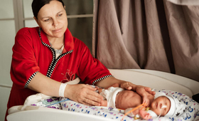 Nataliia was four months pregnant when the war started in February 2022. Due to the stress of the conflict she gave birth three 