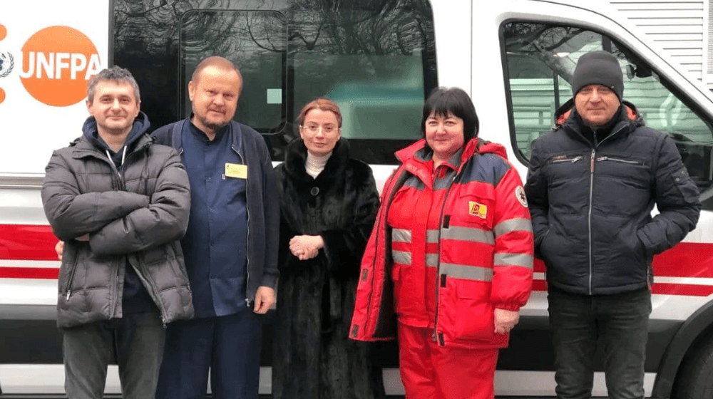 Mobile gynaecological team of UNFPA, the United Nations Population Fund in Ukraine, in Zaporizhzhia