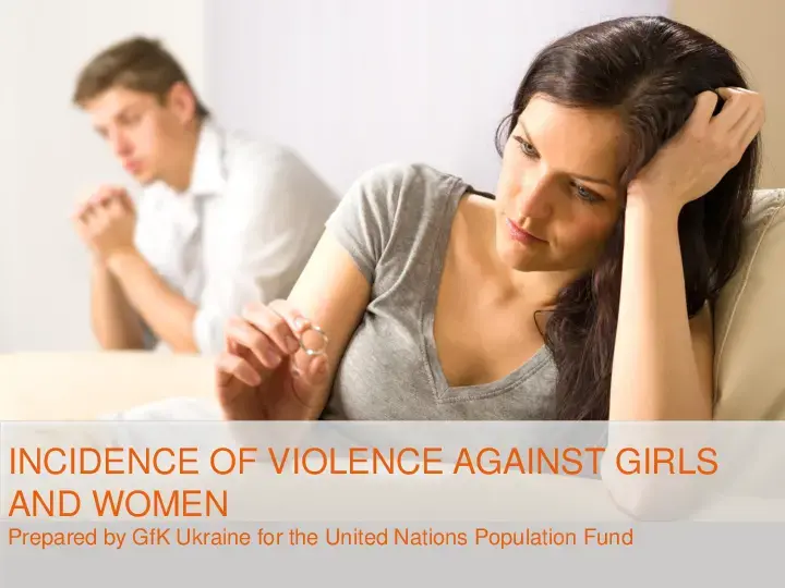 Incidence of violence against girls and women