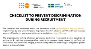 Checklist to prevent discrimination during recruitment 